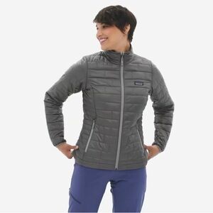 Patagonia Women's Gray Quilted Jacket Nano Puff